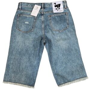 Free People Sandrine Rose Denim Bermuda Shorts Women’s Size 27 NWT